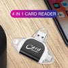 Multi-port 4-in-1 Universal Memory Card Reader - Effortless File Transfer for Photographers and Content Creators