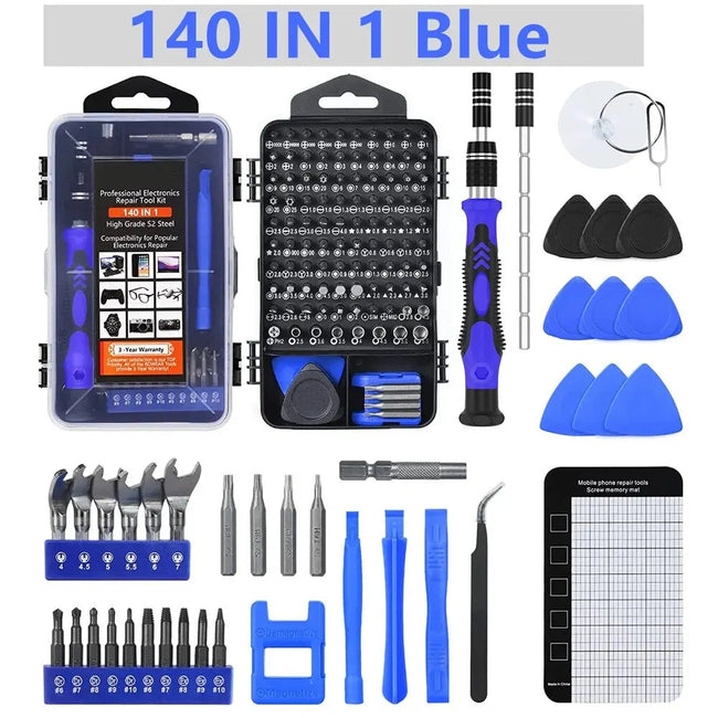 140 in 1 Repair Tool Kit with 118 Bits Magnetic Screwdriver Set for Computer,Laptop,Phone Etc