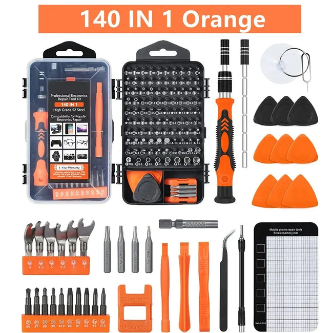 140 in 1 Repair Tool Kit with 118 Bits Magnetic Screwdriver Set for Computer,Laptop,Phone Etc