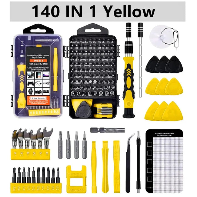 140 in 1 Repair Tool Kit with 118 Bits Magnetic Screwdriver Set for Computer,Laptop,Phone Etc