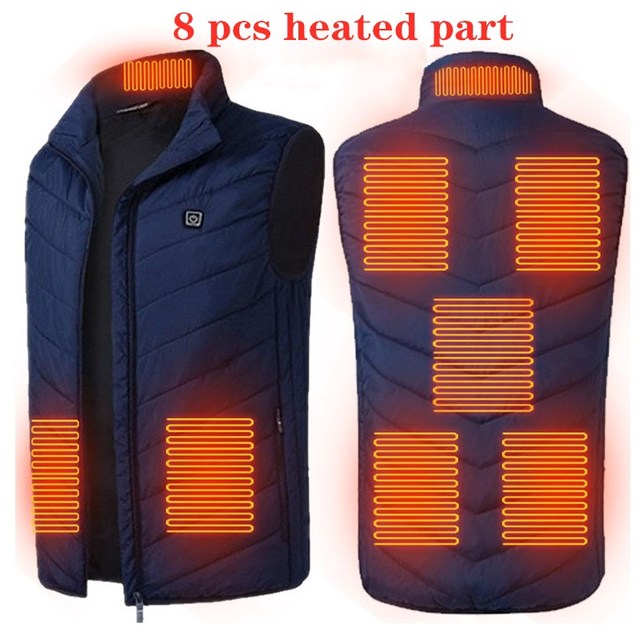 TheWellBeing Heated Jacket Thermal Clothing - The Well Being The Well Being L / Blue 8 Pcs Heated The Well Being TheWellBeing Heated Jacket Thermal Clothing