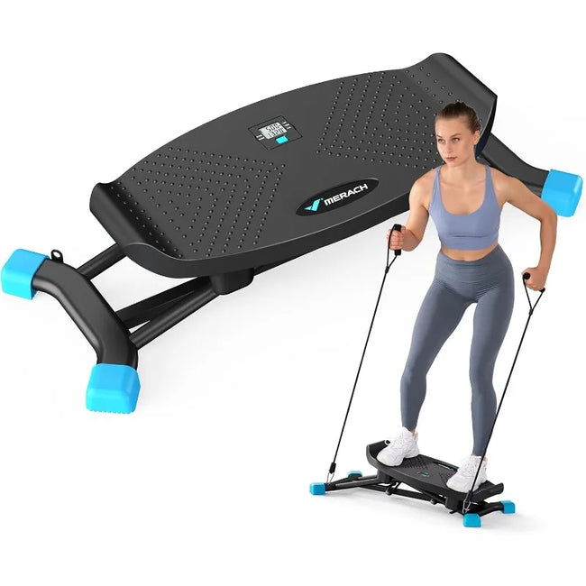 300LB Capacity Slide Stepper Machine – Full-Body Workout Equipment with LCD Display, Quiet Home Cardio & Knee Protection (Space-Saving)
