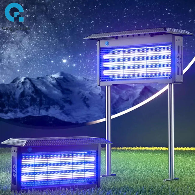 Solar-Powered Insect Killer Lamp – Outdoor Waterproof Mosquito Zapper for 30m², 9600mAh Battery & 2500V High Voltage (8-12H Runtime)