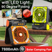 Solar Camping Fan with LED Light