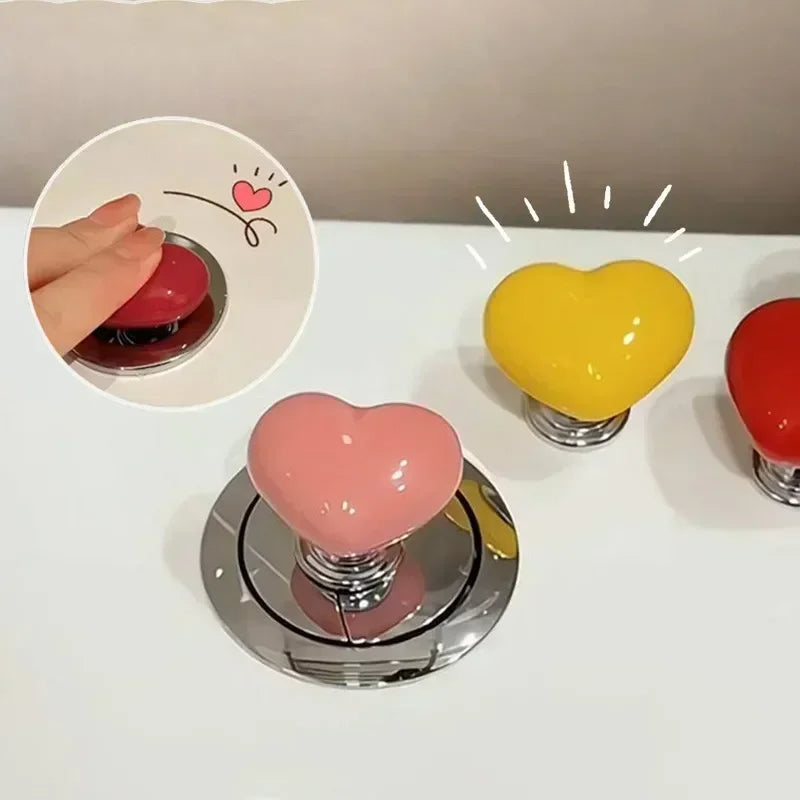 Heart Shape Toilet Press Button