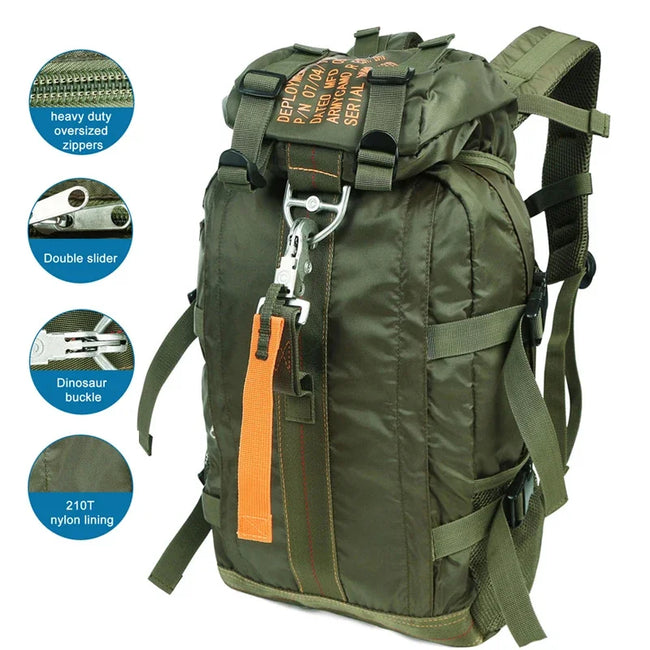 20L Lightweight Waterproof Hiking Backpack – Trekking Daypack with Multiple Compartments, Durable Nylon for Camping, Travel & School (Unisex)