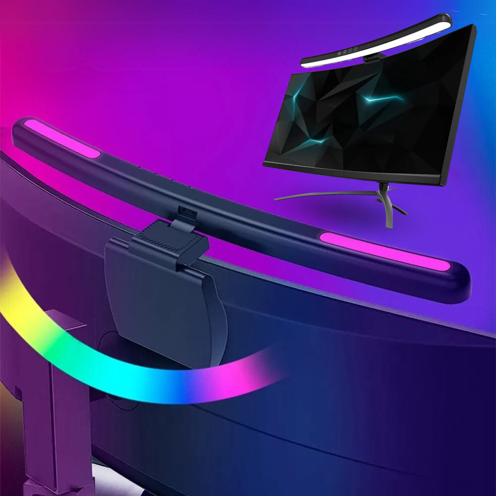 Curved Screen Monitor RGB Light Bar - TheWellBeing4All