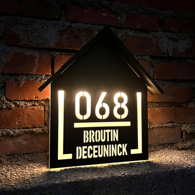 Solar House Address Sign - Customizable