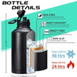 Eco-Friendly 64 oz Stainless Steel Water Bottle – Lead-Free, Reusable & Anti-Corrosion for Climbing