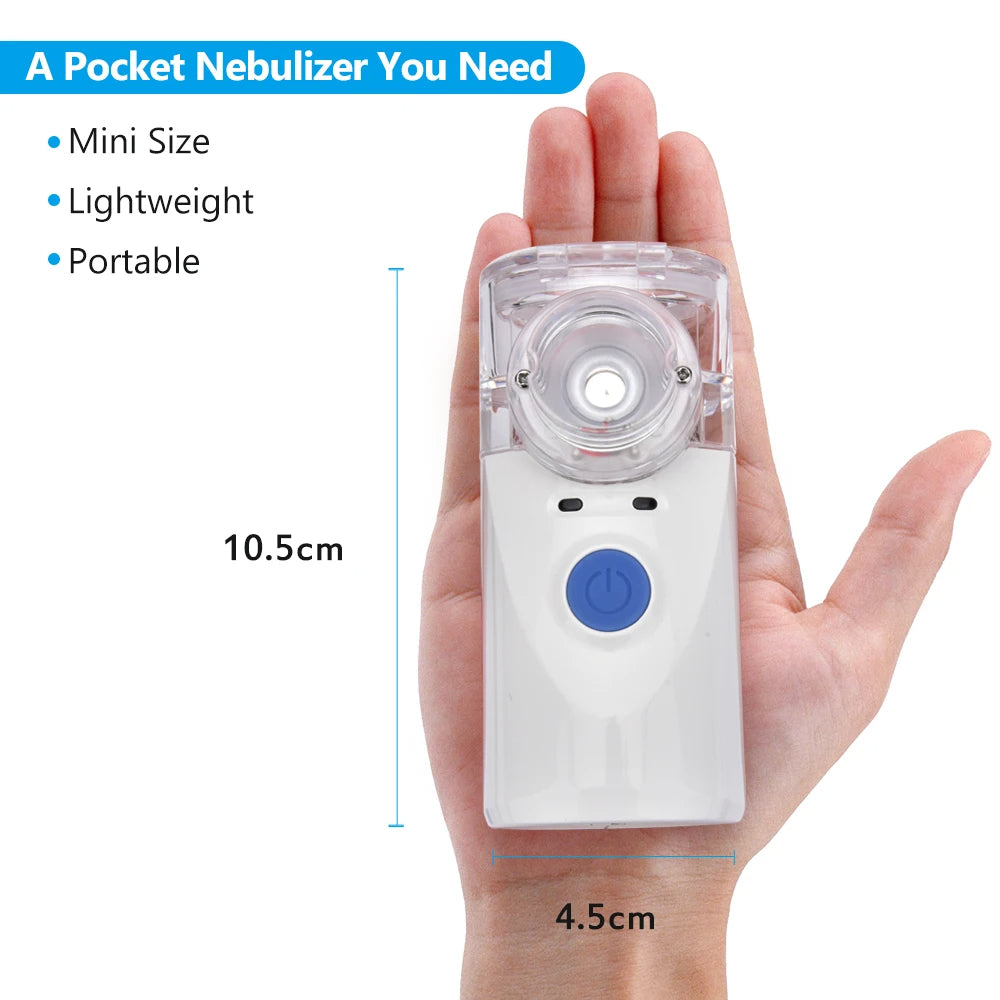 Portable Mini Nebulizer for Pain Relief - USB Charging, Lightweight, and Compact