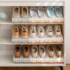 Adjustable Shoe Slots Organizer: Modern Double Rack Space Saver for Footwear Storage