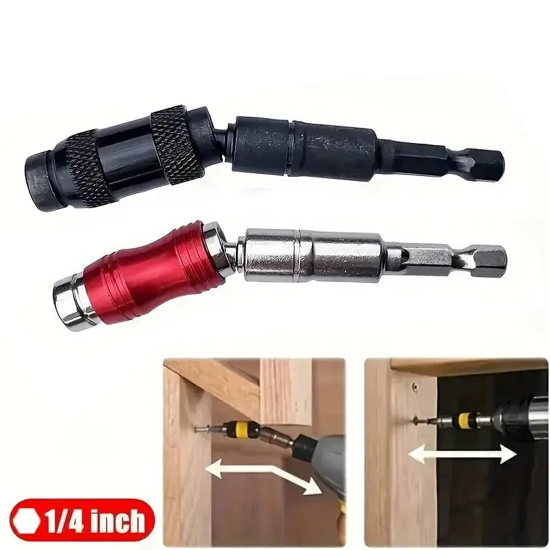 Multi Angle Directional Extension Rod Magnetic Electric Driver Hexagonal Handle 6.35mm Batch Head Self Locking Rod