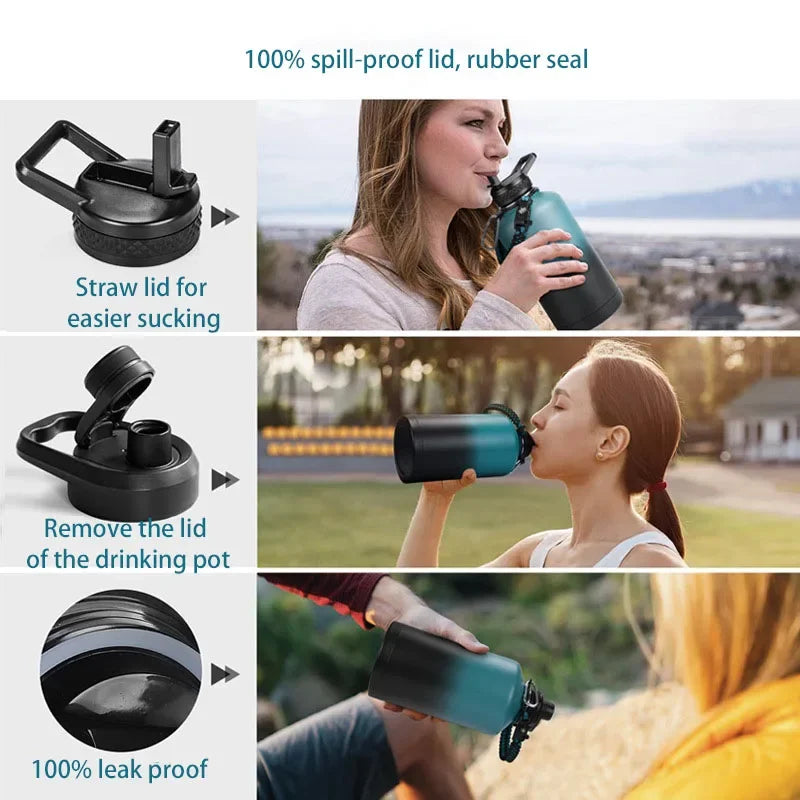 Eco-Friendly 64 oz Stainless Steel Water Bottle – Lead-Free, Reusable & Anti-Corrosion for Climbing