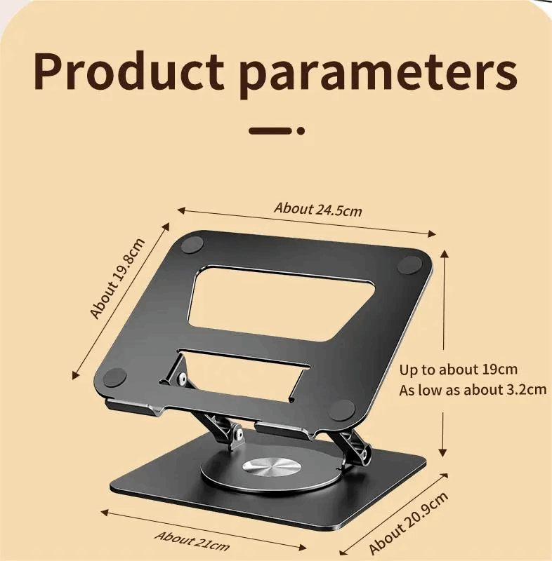 Portable Foldable Rotatable Laptop & Book Stand