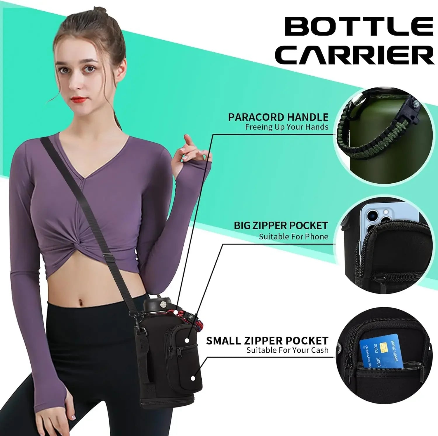 Eco-Friendly 64 oz Stainless Steel Water Bottle – Lead-Free, Reusable & Anti-Corrosion for Climbing