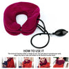 Adjustable Inflatable Cervical Neck Traction Device for Instant Pain Relief - Lightweight & Portable Neck Stretcher Collar