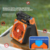 Solar Camping Fan with LED Light