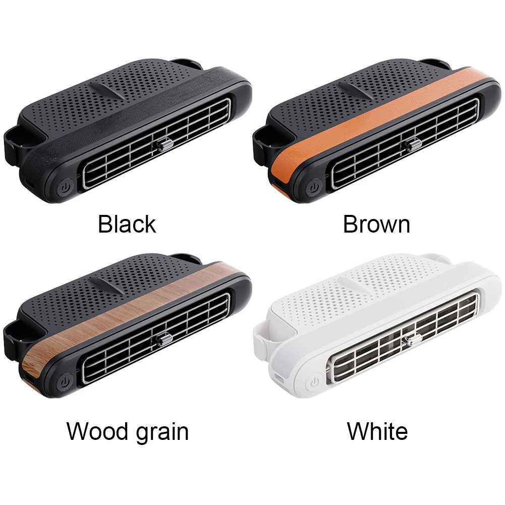 Car Headrest Cooling Fan – 3-Speed Adjustable USB-C Air Cooler with Magic Tape, Universal Fit for Cars, SUVs, RVs (Portable & Quiet)