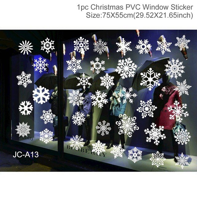 Christmas Wall Window Stickers Marry Christmas Decoration - The Well Being The Well Being as the picture shows / 13 The Well Being Christmas Wall Window Stickers Marry Christmas Decoration