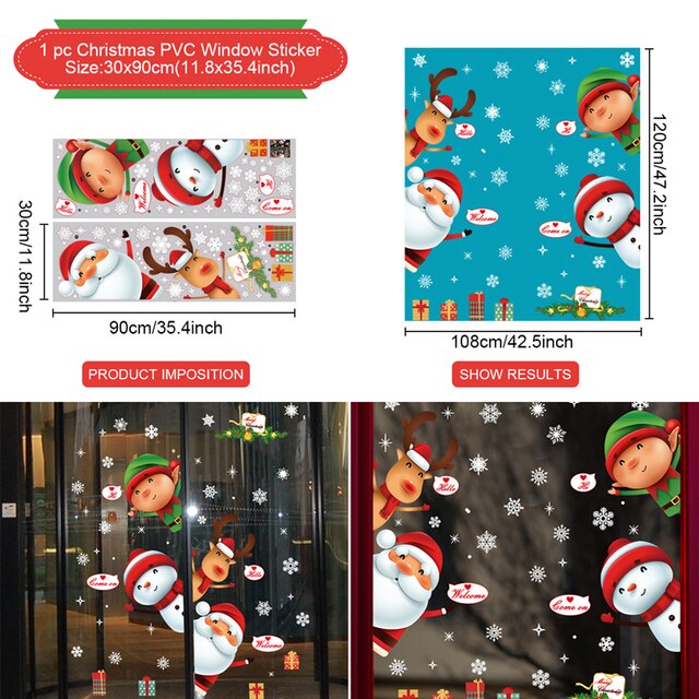 Christmas Wall Window Stickers Marry Christmas Decoration - The Well Being The Well Being The Well Being Christmas Wall Window Stickers Marry Christmas Decoration