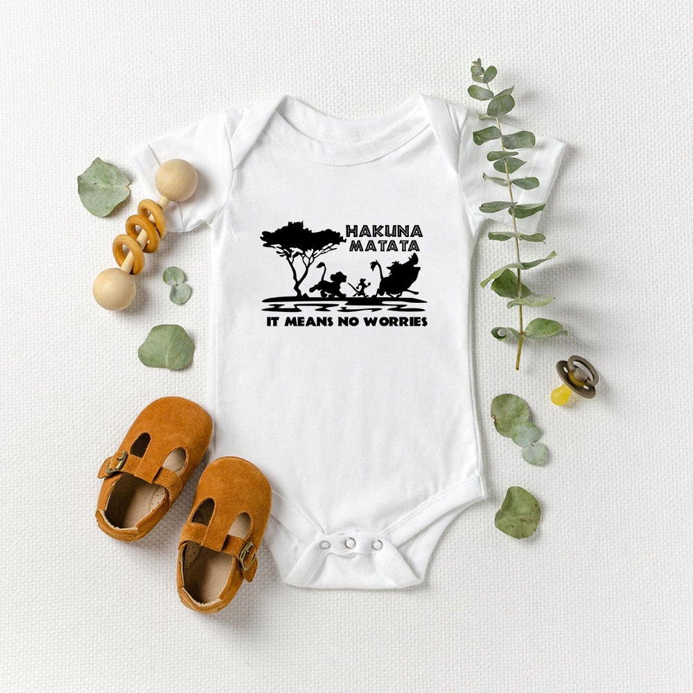 Versatile HAKUNA MATATA Lion King Simba Graphic Baby Girl Boy Romper Ropa Bebe Newborn Clothes - The Well Being The Well Being HY-19bk007 / 0-6M The Well Being Versatile HAKUNA MATATA Lion King Simba Graphic Baby Girl Boy Romper Ropa Bebe Newborn Clothes