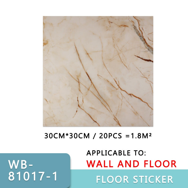 20pcs WallStickers Self Adhesive Waterproof Marble PVC Floor Sticker Bathroom living room Renovation Decals Wall Ground Decor - The Well Being The Well Being 20 Pieces / TYPE 8 The Well Being 20pcs WallStickers Self Adhesive Waterproof Marble PVC Floor Sticker Bathroom living room Renovation Decals Wall Ground Decor