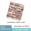 20pcs WallStickers Self Adhesive Waterproof Marble PVC Floor Sticker Bathroom living room Renovation Decals Wall Ground Decor - The Well Being The Well Being 10 Pieces / M16-Brick-Rock Red The Well Being 20pcs WallStickers Self Adhesive Waterproof Marble PVC Floor Sticker Bathroom living room Renovation Decals Wall Ground Decor