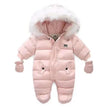 Warm Winter Baby Jumpsuit - Hooded Fleece Rompers for Infants - The Well Being The Well Being pink-1 / 18-24M The Well Being Warm Winter Baby Jumpsuit - Hooded Fleece Rompers for Infants