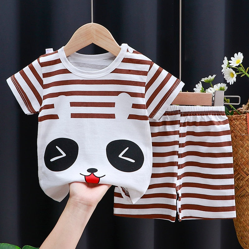 Kids Clothes Set Baby Boy/Girl T-Shirt + Shorts Summer Clothing Cotton Cartoon Casual Boys Tracksuit Children Baby Clothes Set - The Well Being The Well Being Set1 / 12M / China The Well Being Kids Clothes Set Baby Boy/Girl T-Shirt + Shorts Summer Clothing Cotton Cartoon Casual Boys Tracksuit Children Baby Clothes Set