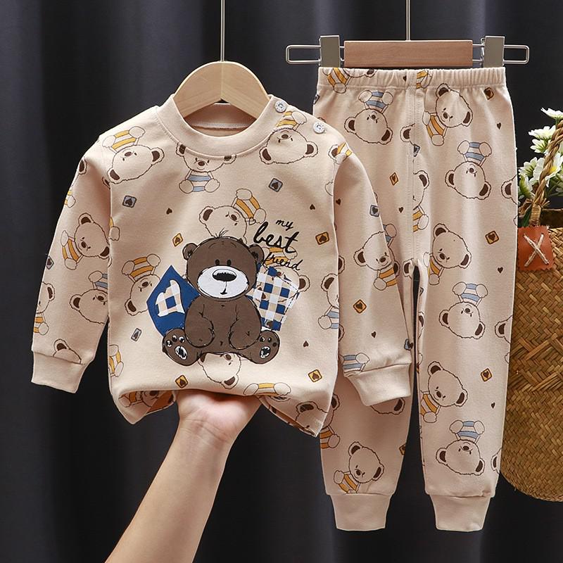 Fall Winter Pure Cotton Baby Underwear Set Printed Cartoon Children 2 Piece Set Fashion Autumn Clothes Kids Long Sleeve Suit - The Well Being The Well Being P35 / 12M The Well Being Fall Winter Pure Cotton Baby Underwear Set Printed Cartoon Children 2 Piece Set Fashion Autumn Clothes Kids Long Sleeve Suit