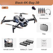 Drone 4k Professional 8K HD Camera Obstacle Avoidance Aerial Photography Brushless Foldable Quadcopter 3km - The Well Being The Well Being Black-Dual6K-Bag-3B The Well Being Drone 4k Professional 8K HD Camera Obstacle Avoidance Aerial Photography Brushless Foldable Quadcopter 3km