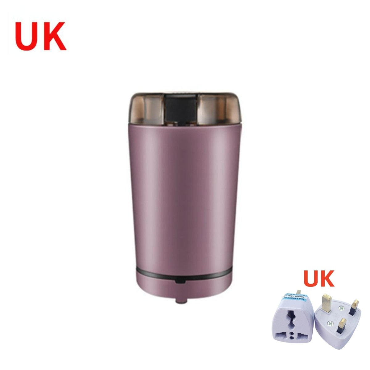 Stainless Steel Nut Electric Coffee Grinder Bean Grain Household Pepper Kitchen Tools Gadgets Dining Bar Home Garden - The Well Being The Well Being UK Purple The Well Being Stainless Steel Nut Electric Coffee Grinder Bean Grain Household Pepper Kitchen Tools Gadgets Dining Bar Home Garden