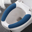 Winter Warm Thicken Toilet Seat Cover - Soft and Washable - The Well Being The Well Being Paste-dark blue The Well Being Winter Warm Thicken Toilet Seat Cover - Soft and Washable