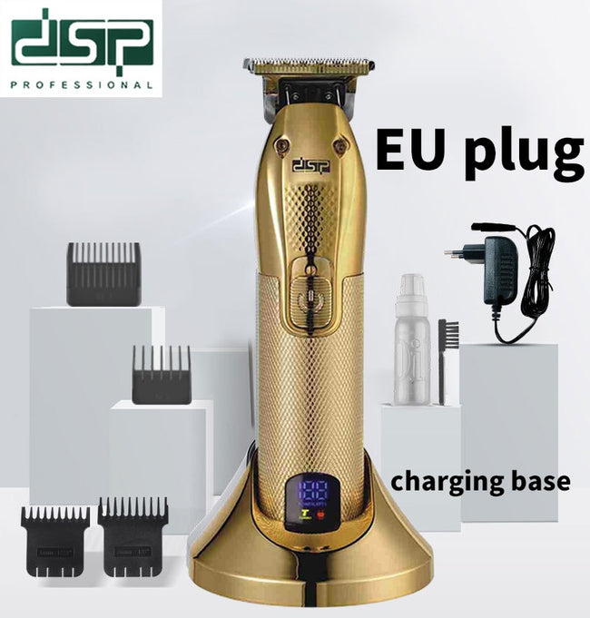 Hair Clipper Professional Electric hair trimmer Barber Shaver Trimmer Beard 0mm Men Hair Cutting Machine - The Well Being The Well Being EU plug gold / China The Well Being Hair Clipper Professional Electric hair trimmer Barber Shaver Trimmer Beard 0mm Men Hair Cutting Machine