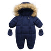 Warm Winter Baby Jumpsuit - Hooded Fleece Rompers for Infants - The Well Being The Well Being Dark blue-2 / 12M The Well Being Warm Winter Baby Jumpsuit - Hooded Fleece Rompers for Infants