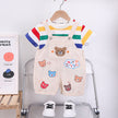 Cartoon infant Suits Baby Clothing Set for Boys Girls Cute Summer Casual Clothes Set Striped Top+Shorts Kids Clothes - The Well Being The Well Being as picture / 12M-2 The Well Being Cartoon infant Suits Baby Clothing Set for Boys Girls Cute Summer Casual Clothes Set Striped Top+Shorts Kids Clothes