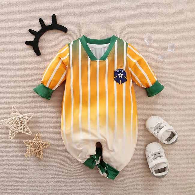 Prowow 0-18M Football Baseball Basketball Baby Boys Clothes Uniforms Sport Jersey Long Sleeve Newborns Rompers For Boys Clothing - The Well Being The Well Being Sport Yellow / 6-9M The Well Being Prowow 0-18M Football Baseball Basketball Baby Boys Clothes Uniforms Sport Jersey Long Sleeve Newborns Rompers For Boys Clothing