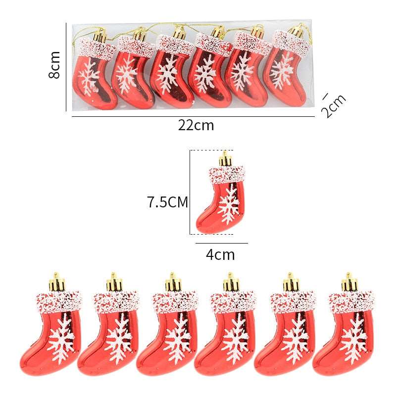 6Pcs Christmas Pendant Electroplating Candy Xmas Ball Christmas Tree Ornaments - The Well Being The Well Being Ludovick-TMB 6Pcs Christmas Pendant Electroplating Candy Xmas Ball Christmas Tree Ornaments