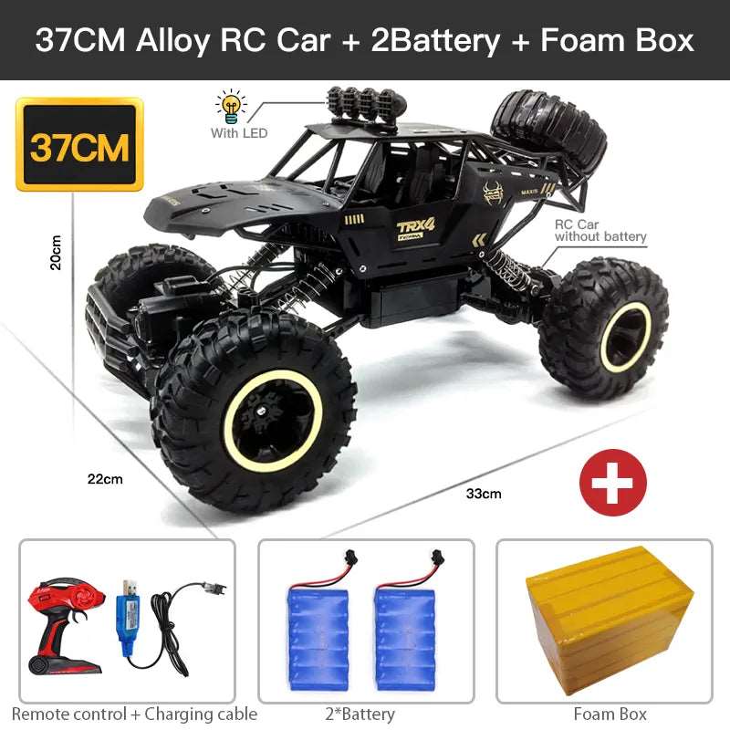 4WD RC Car With Led Lights 2.4G Radio Remote Control Cars Buggy Off-Road Control Trucks 