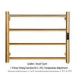 Gold Bathroom Electric Heated Towel Rail Stainless Steel Heated Towel Rack Smart Touch Towel Radiator Thermostatic Towel Warmer - The Well Being The Well Being Golden-Touch-45x54cm / China / US|Right|220V The Well Being Gold Bathroom Electric Heated Towel Rail Stainless Steel Heated Towel Rack Smart Touch Towel Radiator Thermostatic Towel Warmer