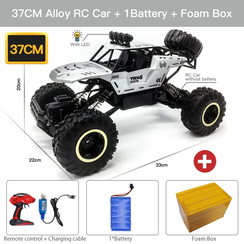 4WD RC Car With Led Lights 2.4G Radio Remote Control Cars Buggy Off-Road Control Trucks 