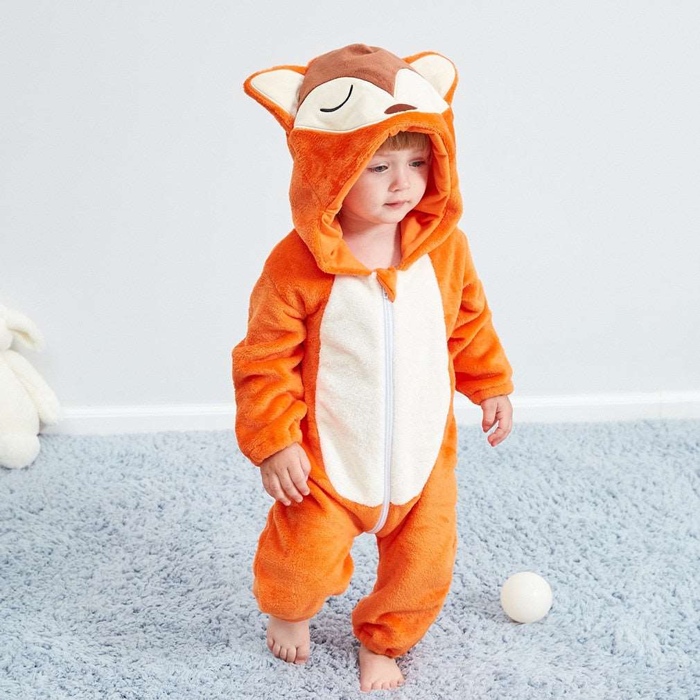 Baby Rompers Winter Kigurumi Lion Costume For Girls Boys Toddler Animal Jumpsuit Infant Clothes Pyjamas Kids Overalls ropa bebes - The Well Being The Well Being Fox / 18M The Well Being Baby Rompers Winter Kigurumi Lion Costume For Girls Boys Toddler Animal Jumpsuit Infant Clothes Pyjamas Kids Overalls ropa bebes