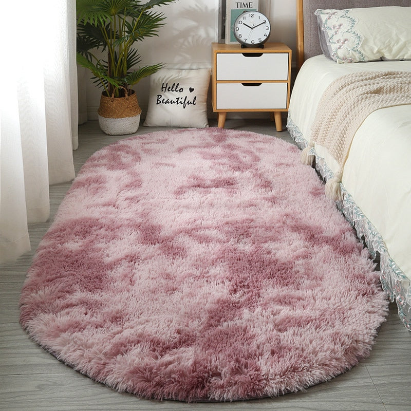 Large Plush Oval Carpet - Cozy Home Decor for Living and Bedroom - The Well Being The Well Being 120x160cm / CM3003 / China The Well Being Large Plush Oval Carpet - Cozy Home Decor for Living and Bedroom