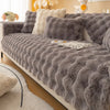 Thick Rabbit Plush Sofa Cover - Non-slip, Full Coverage Slipcover - The Well Being The Well Being Dark Grey / 70X180CM-1PC The Well Being Thick Rabbit Plush Sofa Cover - Non-slip, Full Coverage Slipcover