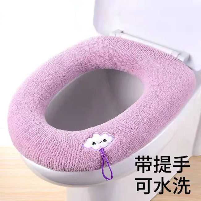 Winter Warm Thicken Toilet Seat Cover - Soft and Washable - The Well Being The Well Being c The Well Being Winter Warm Thicken Toilet Seat Cover - Soft and Washable