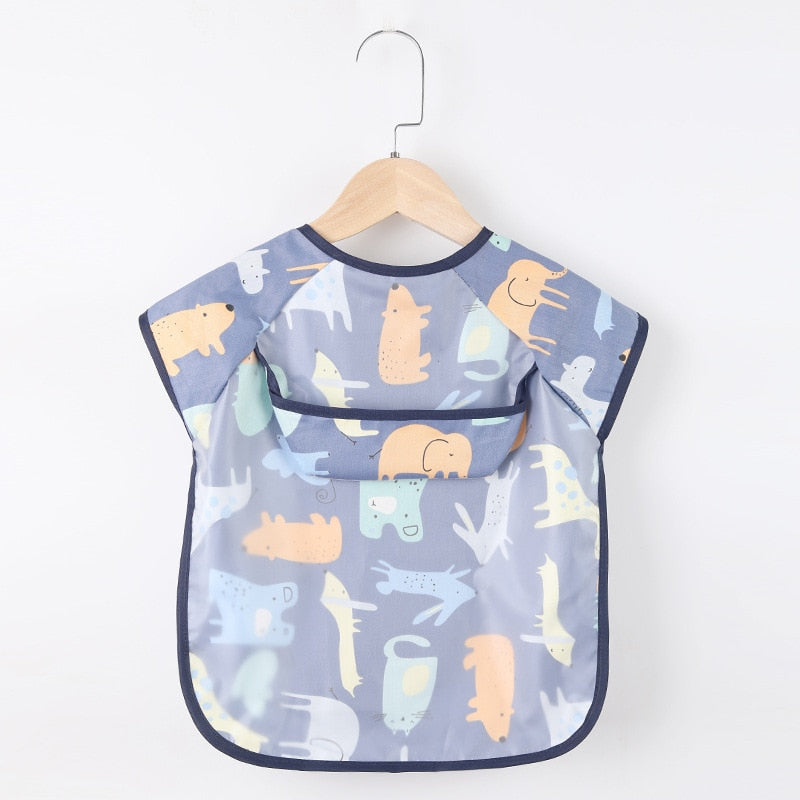 Baby Kids Toddler Long Sleeve Scarf Waterproof Art Smock Feeding Bib Apron Pocket Infant Boys Girls Burp Cloth Bandana Bibs - The Well Being The Well Being 0-3 years old / 9 The Well Being Baby Kids Toddler Long Sleeve Scarf Waterproof Art Smock Feeding Bib Apron Pocket Infant Boys Girls Burp Cloth Bandana Bibs