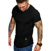 Short Sleeve Hip Hop Streetwear T-Shirt | Summer Longline Curved Hem Fitness Tee - TheWellBeing4All