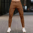 Zipper Cuff Cargo Pants Stand Pocket Ankle-Length Trouser Casual Skinny Pencil Pants