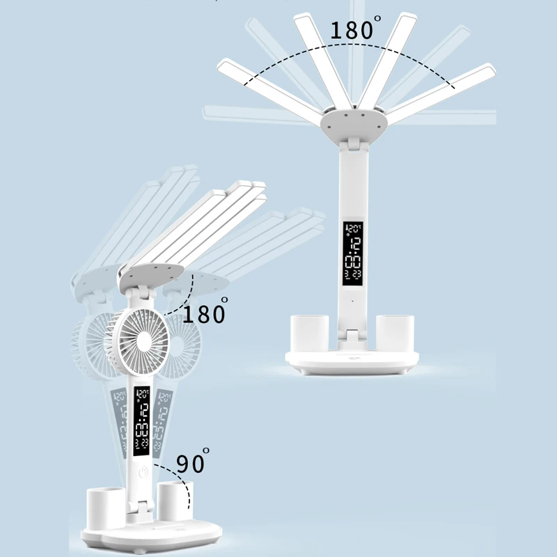 3in1 Multifunction LED Desk Lamp with Smart Digital Display and Wireless Charging