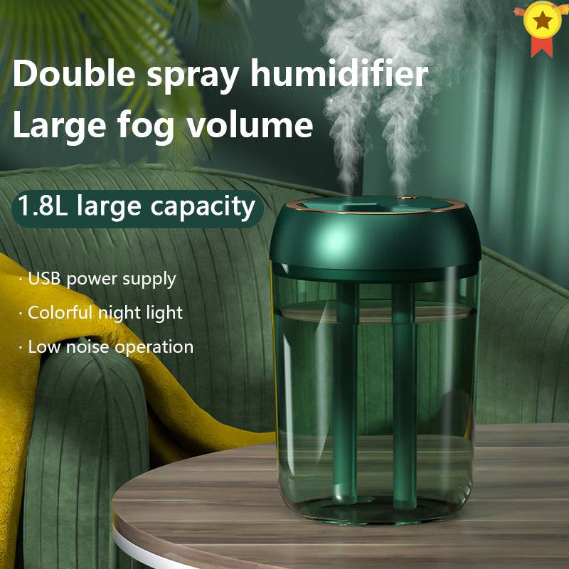 USB Air Humidifier Double Spray Port Essential Oil Aromatherapy Diffuser - TheWellBeing4All